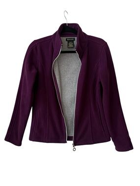 EStudio Women’s Plum Full-Zip Fleece Jacket Size S